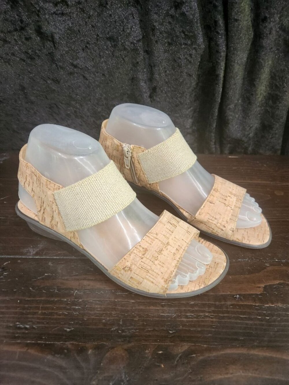Sesto Meucci Elki Demi-Wedge Natural Cork Sandals/Sz. 6.5M NWOB - Picture 3 of 8